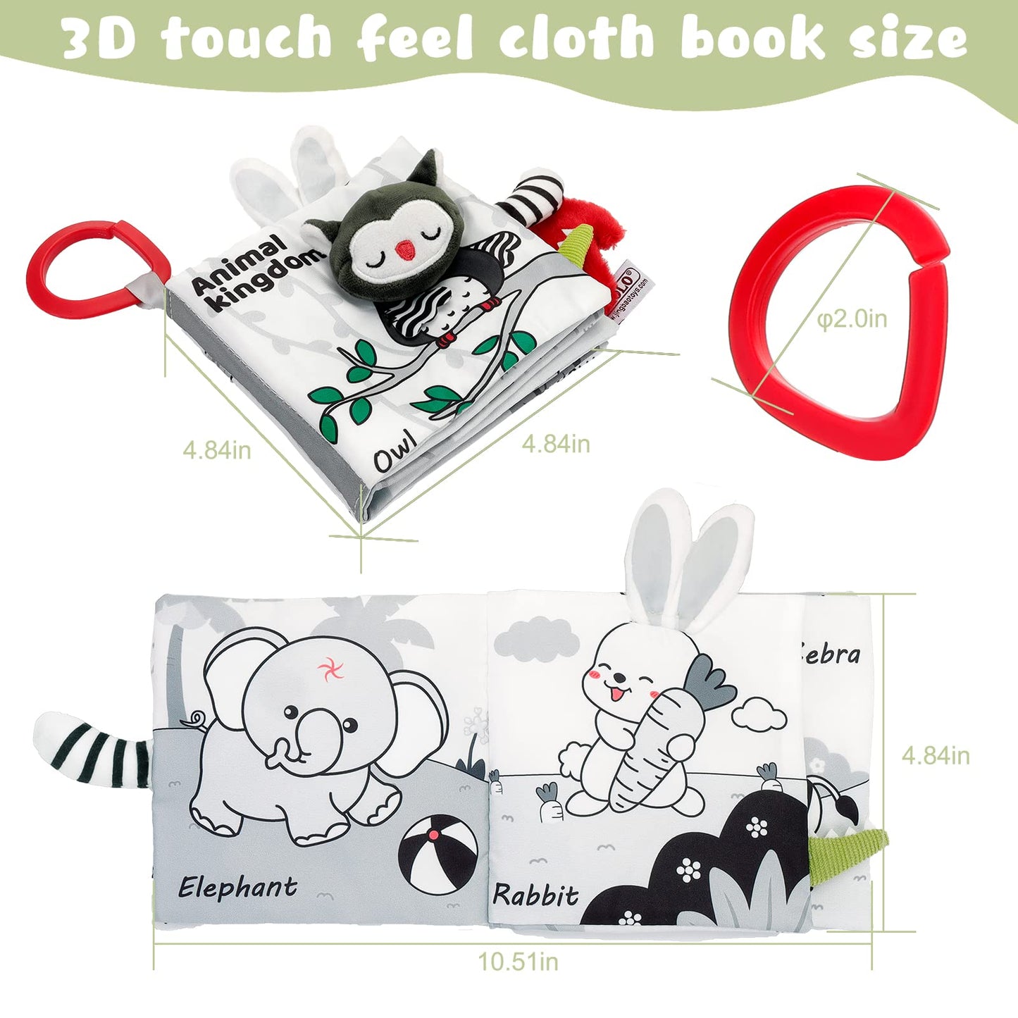 Montessori 3D Contrast Cloth Book