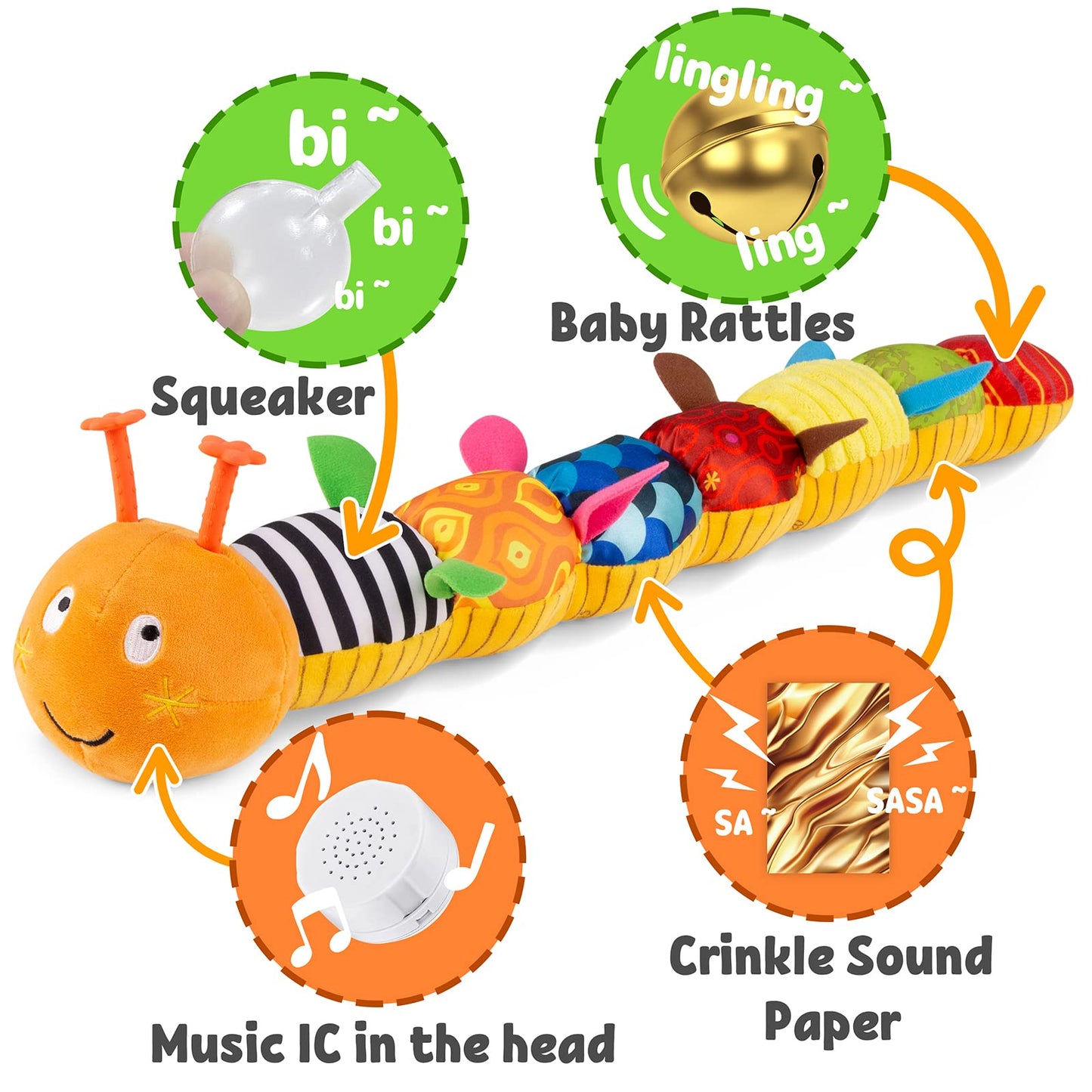 Montessori Stuffed Animal Caterpillar