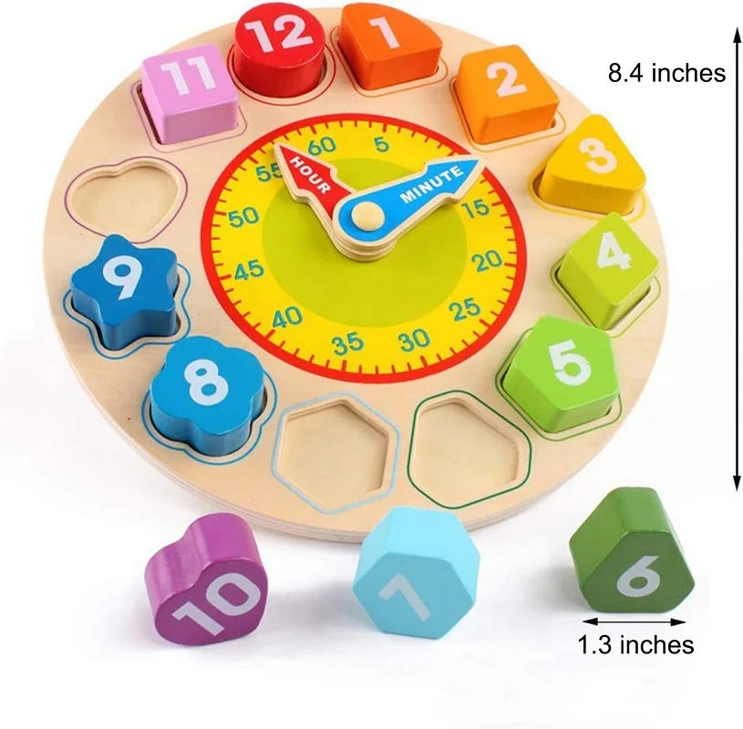 Montessori Wooden Shape Clock